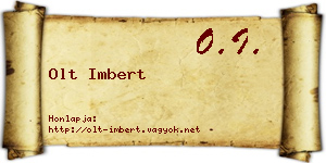 Olt Imbert névjegykártya